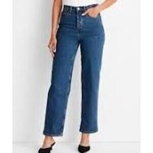 Universal Thread Womens Denim High Rise Slim Jeans Straight Leg Size 4R Blue NWT